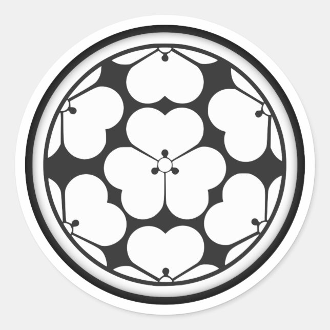 Sticker Rond Chosokabe Clan Kamon (Devant)