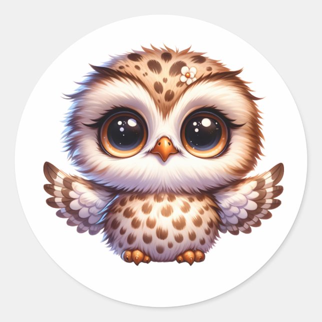 Sticker Rond Chouette (Devant)