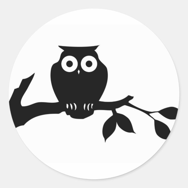 Sticker Rond chouette (Devant)