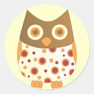 Sticker Rond Chouette