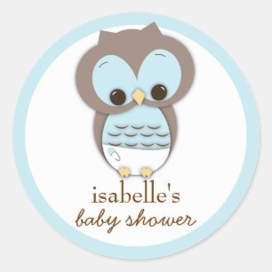 Sticker Rond Chouette adorable Petit Garçon Chouette Favoriser