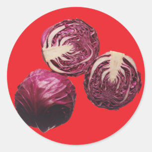 Sticker Rond Choux rouges