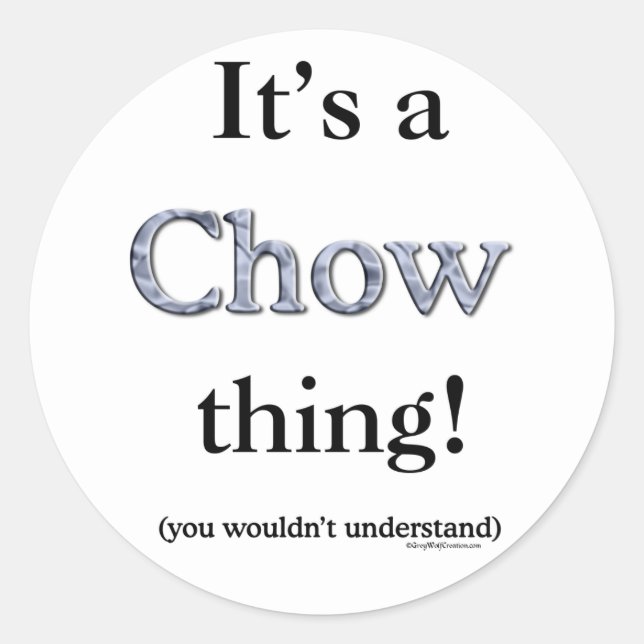 Sticker Rond Chow Chow Thing (Devant)