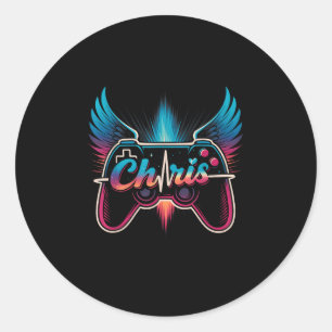 Sticker Rond Chris Groovy Prénom D Chris Contrôle Jeu Mème