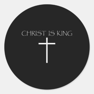 Sticker Rond Christ Est Le Roi Foi Chrétienne Eglise Christ Est