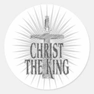 Sticker Rond Christ le Roi-2