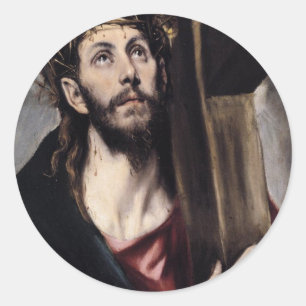 Sticker Rond Christ_portant_la_croix_1580