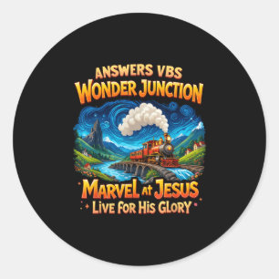 Sticker Rond Christian Camp Vbs 2025 Se Demande Sa Junction De 