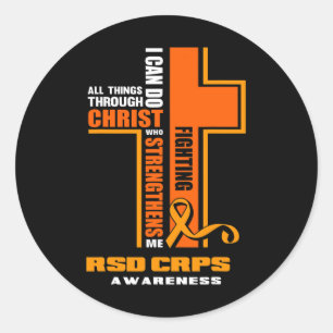 Sticker Rond Christian Crps Guerrier Combattants Rsd Crps Sensi
