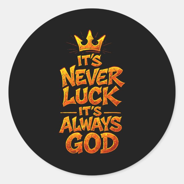 Sticker Rond Christian Faith God Quote Religious Belief Men Wom (Devant)