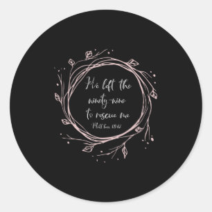 Sticker Rond Christian Gift - Il A Quitté Les Quatre-Vingt-Dix-