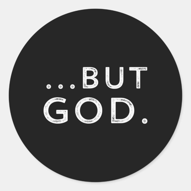 Sticker Rond Christian Mais Dieu Inspirational John 316 (Devant)