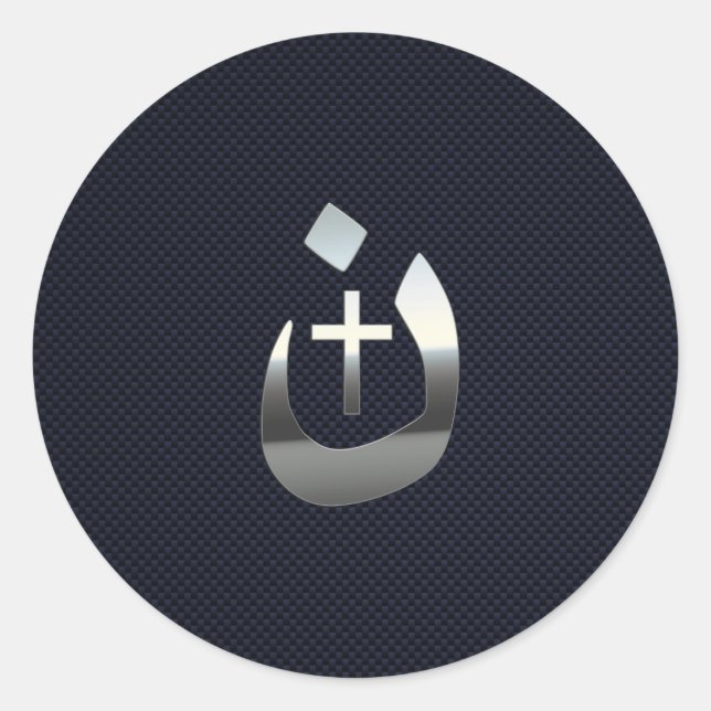 Sticker Rond Christian Nazarene Solidarité sur le carbone (Devant)