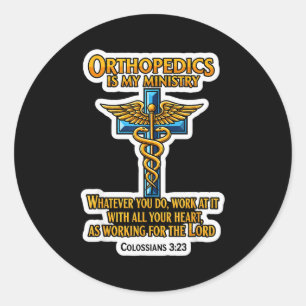 Sticker Rond Christian Orthopédiste Médecin L'orthopédie Est Mo