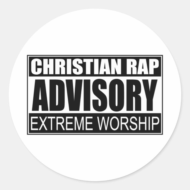Sticker Rond Christian Rap Conseil... (Devant)