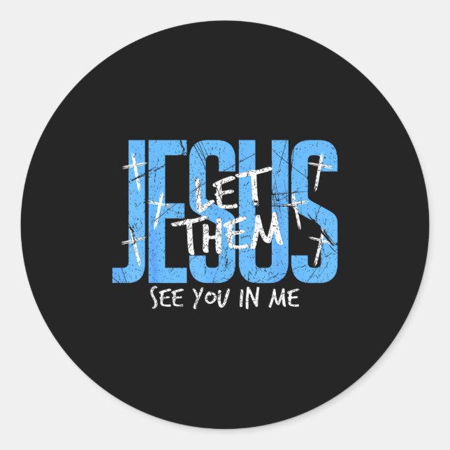 Sticker Rond Christian Religious See You In Me Thankful Thanksg (Devant)