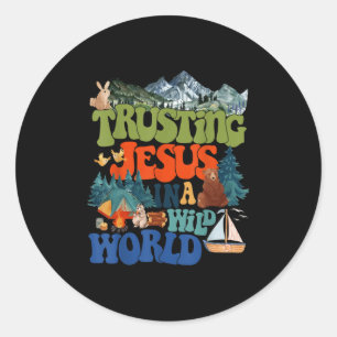 Sticker Rond Christian Summer Vrai North Vbs 2025 Trusting Jesu