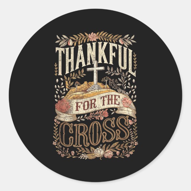 Sticker Rond Christian Thanksgiving Shirts And Co. Christian Th (Devant)
