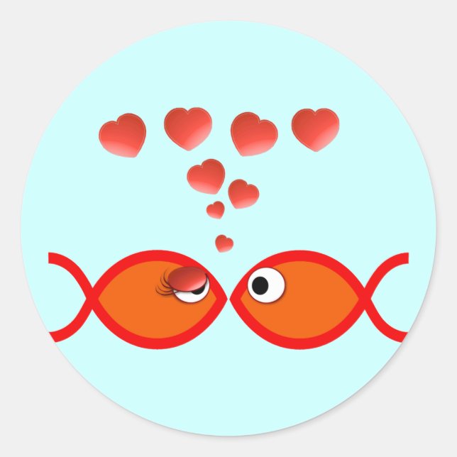 Sticker Rond Christian Valentine Orange v2 (Devant)