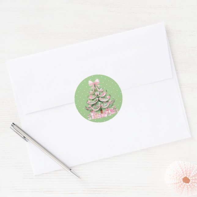 Sticker Rond Christmas  (Enveloppe)