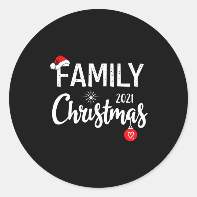 Sticker Rond Christmas 2021 Family Christmas 2021  (Devant)
