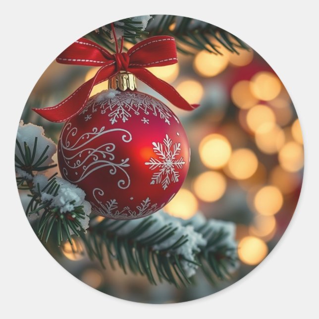 Sticker Rond Christmas art (Devant)