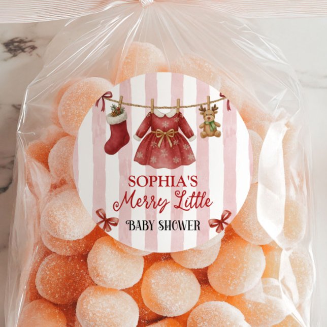 Sticker Rond Christmas Baby Shower  (Créateur téléchargé)