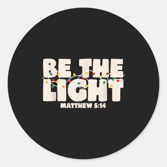 Sticker Rond Christmas Bible Verse Be The Light Matthew 5_14  (Devant)