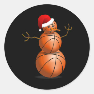 Sticker Rond Christmas Bysketbyll - Bysketbyll Snowman