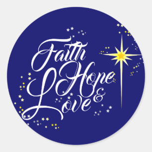 Sticker Rond CHRISTMAS chrétien ANGLAIS trois rois jour