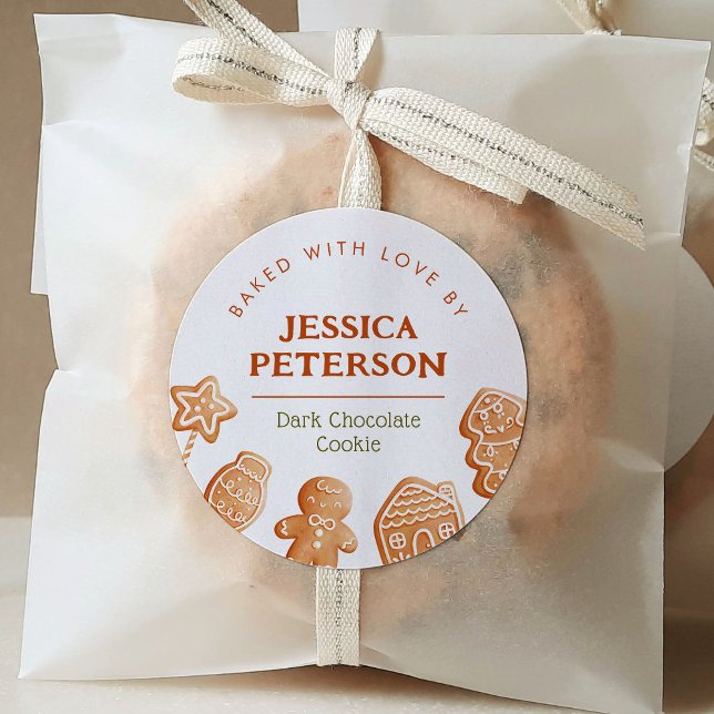 Sticker Rond Christmas Cookie Swap Baking Gingpain (Créateur téléchargé)