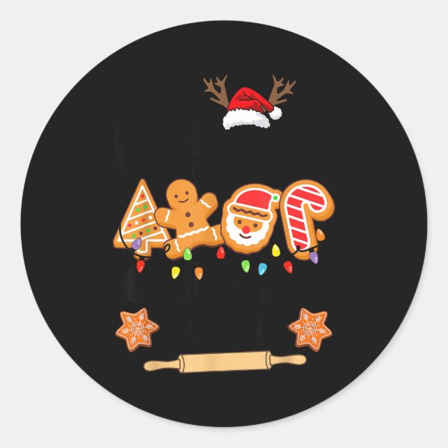 Sticker Rond Christmas Cookie Tester Family Baking Team Cookie  (Devant)