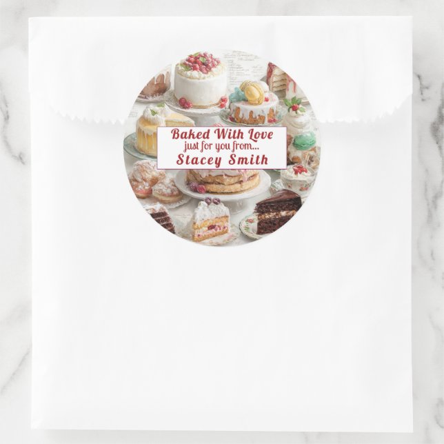 Sticker Rond Christmas Cookies Cakes Pies Treats (Sac)