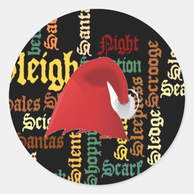 Sticker Rond Christmas empoisonne Have a Nice Day & a Better Ni (Devant)