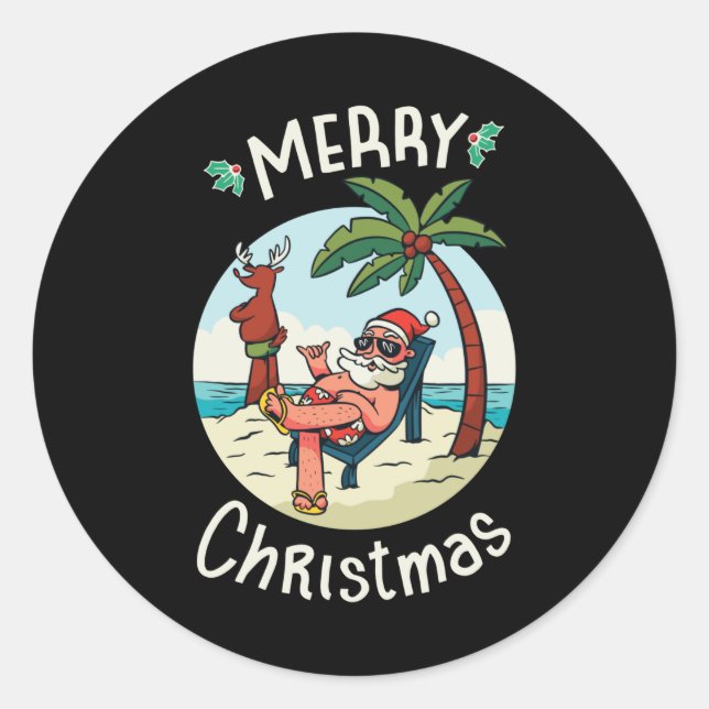 Sticker Rond Christmas in July (Devant)