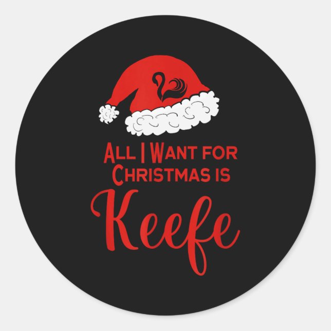Sticker Rond Christmas Keefe Shirt For Keeper Fans Of The Lost  (Devant)