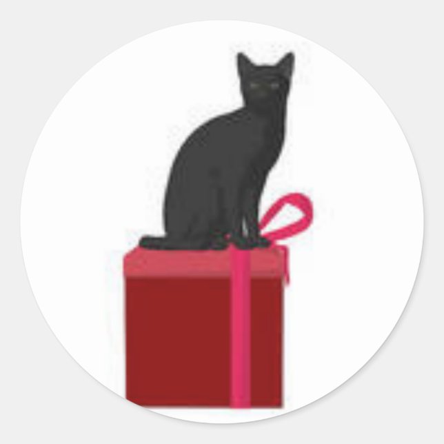 Sticker Rond Christmas Kitty (Devant)