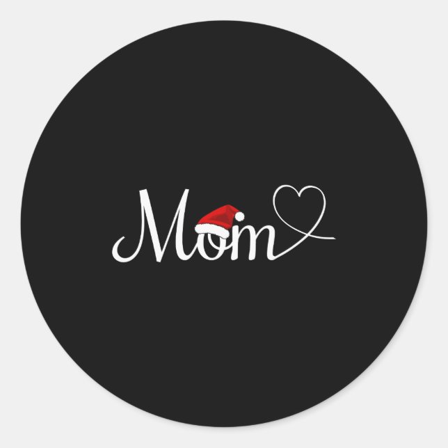 Sticker Rond Christmas Mom Cute Mom Christmas  (Devant)