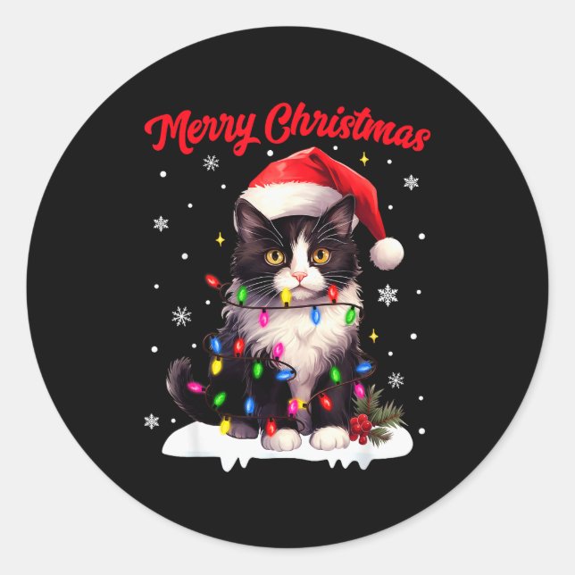 Sticker Rond Christmas Pajamas Men Women Kids Christmas Outfit  (Devant)