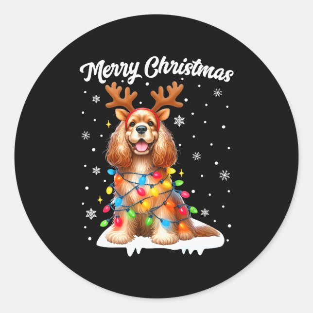 Sticker Rond Christmas Pajamas Men Women Kids English Er Spanie (Devant)