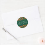 Sticker Rond Christmas Red Green Boho Flowers Retour Adresse<br><div class="desc">Fleurs de saumons rouges et verts de Noël Retourner l'adresse Sticker rond classique</div>