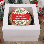 Sticker Rond Christmas Treats, From the Kitchen, Custom<br><div class="desc">Christmas Cookies,  Treats,  Cookies Gift Stickers. Making Yummy treats for everyone this holiday? Customize text to use for Christmas Candy,  Jam,  Scones,  Brownies,  Sugar Cookies or what ever your favorite recipe for the holidays is.</div>