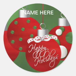 Sticker Rond CHRISTMAS VACANCES SCEAU Personnaliser