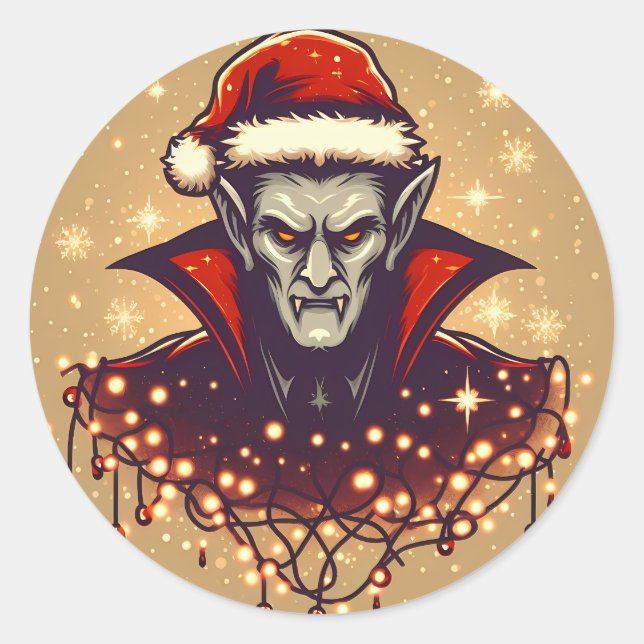 Sticker Rond Christmassy Vampire (Devant)