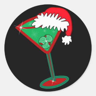 Sticker Rond Christmastini