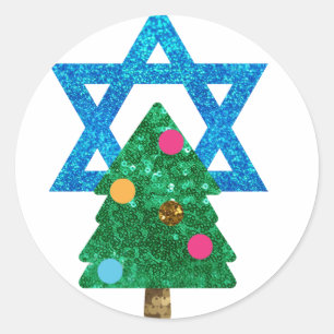 Sticker Rond christmukkah hanoukka