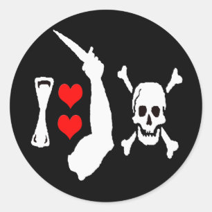 Sticker Rond Christopher déprimé - coeurs