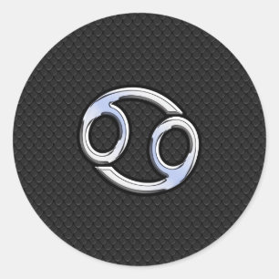 Sticker Rond Chrome Comme Cancer Zodiac Connexion Snake Skin St