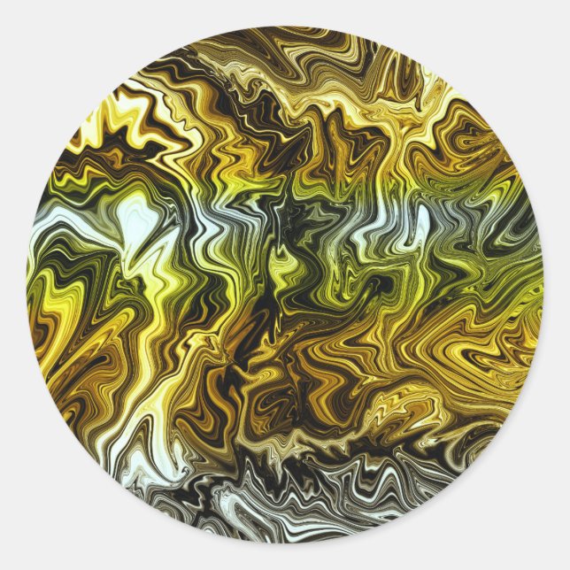 Sticker Rond Chrome Or Métallisé Argent Froid Fête (Devant)