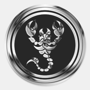 STICKER ROND CHROME SCOPRION
